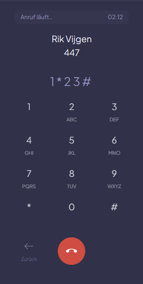 DTMF keypad during call