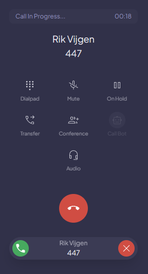 Held call bar