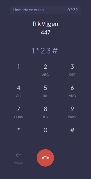 DTMF keypad during call