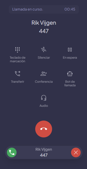Held call bar