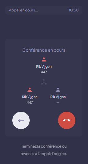 Conference active triangle