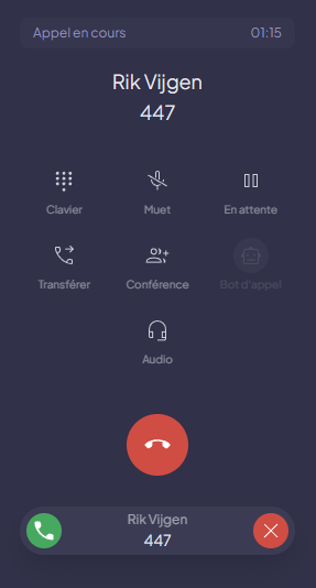 Held call bar