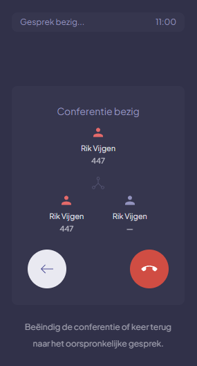 Conference active triangle