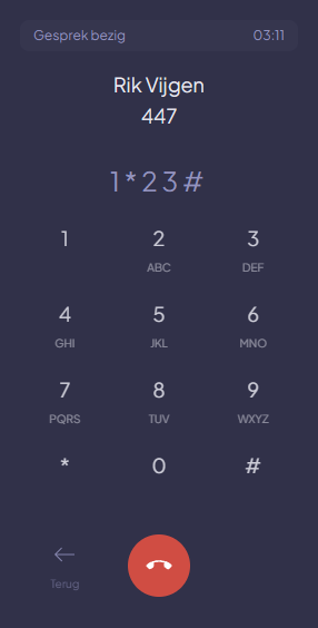 DTMF keypad during call
