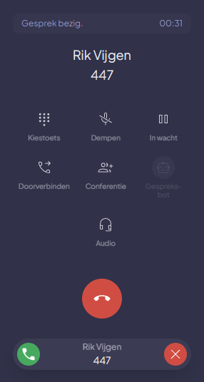 Held call bar