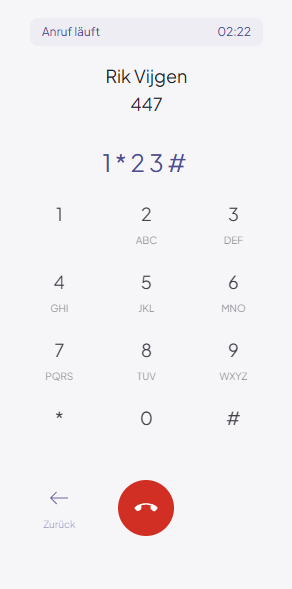 DTMF keypad during call