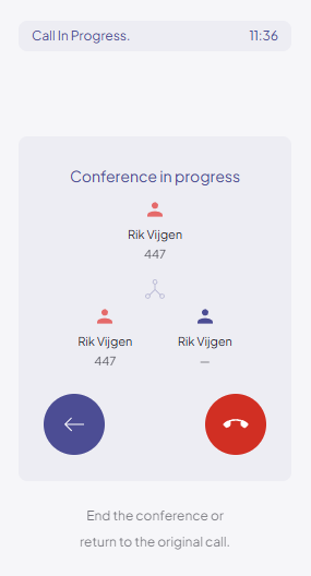 Conference active triangle
