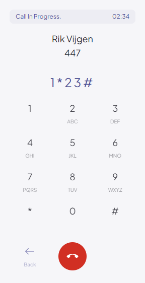 DTMF keypad during call