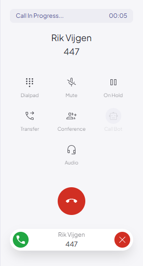 Held call bar