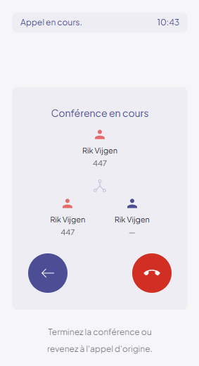 Conference active triangle