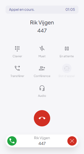 Held call bar