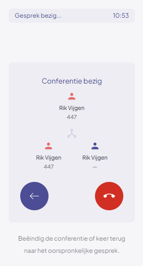 Conference active triangle