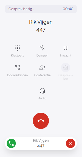 Held call bar